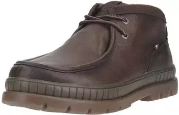 Bugatti Ankle Boot Faux Leather Lace-Up Boot dunkelbraun