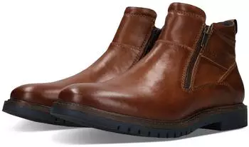 Bugatti Ankle Boot Classic Boots with Two Zippers cognac