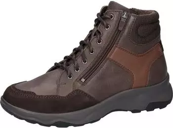 Waldl&auml;ufer H-Max Ankle Boot with Lacing and Zip, H-Width braun/cognac/dunkelbraun