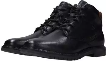 Bugatti Lace-up Ankle Boot with Profiled Sole, Narrow Fit schwarz