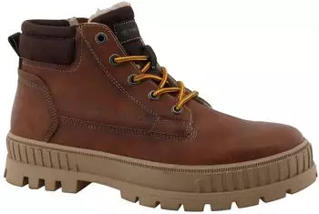 Tom Tailor Winter Boots Lace-up Boots with Contrast Trim and Logo Embossing cognacfarben