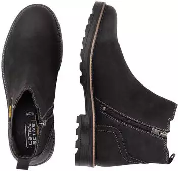 Camel Active Chelsea Boots, Leather, for Men schwarz