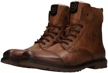 Bugatti Lace-up Boots Winter Boots with Warm Lining cognac