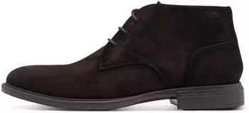 Tamaris Lace-Up Ankle Boot with Logo Embossing for Men mocca