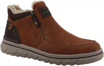Tom Tailor Winter Boots Zip Boots with Contrast Trims and Contrast Stitching cognac