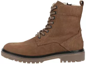 Marco Tozzi Lace-up Boots with Inner Zip taupe