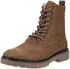 Marco Tozzi Lace-up Boots with Inner Zip taupe