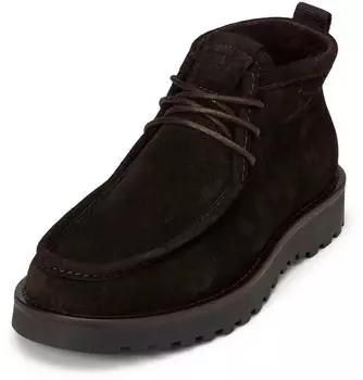 Marc O'Polo Lace up Bootie aus Velours-Rindleder coffee braun