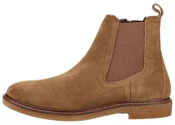 Marco Tozzi Stiefelette Veloursleder/Textil Rei&szlig;verschluss cognac
