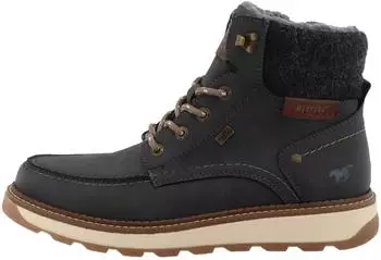 MUSTANG Stiefelette Winterboots Schn&uuml;rboots mit modischem Filzbesatz am Schaftrand anthrazit