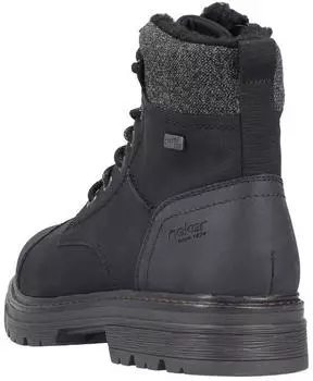 Rieker Winterboots Schn&uuml;rboots mit Innenrei&szlig;verschluss und gepolstertem Schaftrand schwarz