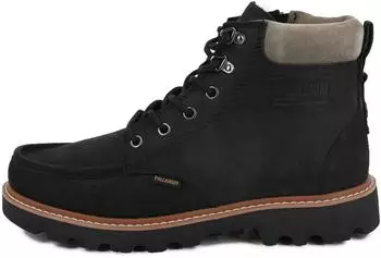 Palladium Pallabrousse Trooperlite Grit Zip Ankle Boot schwarz/schwarz