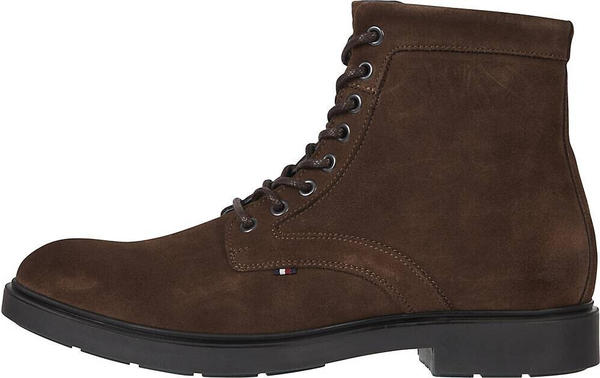 Tommy Hilfiger Elevated Rounded Suede Lace Boot (FM0FM04185) brown