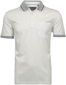 Ragman Polo uni mit Kontrastdetails, mercerisiert (926291-006) weiss