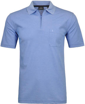 Ragman Softknit-Poloshirt mit Zip (540392-718) blau
