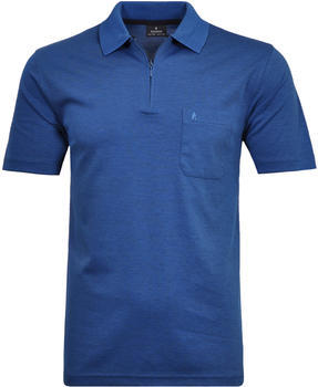 Ragman Softknit-Poloshirt mit Zip (540392-765) blau-melange