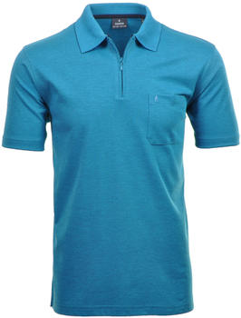 Ragman Softknit-Poloshirt mit Zip (540392-797) türkisblau