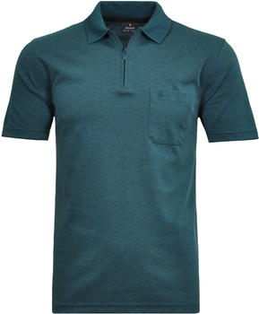 Ragman Softknit-Poloshirt mit Zip (540392-357) dunkelgrün