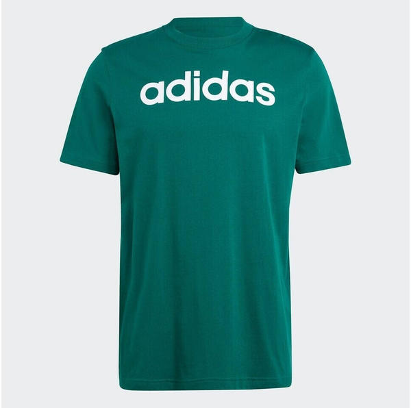 Adidas Essentials Embroidered Linear Logo T-Shirt collegiate green (IJ8658)