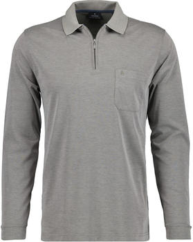 Ragman Softknit-Poloshirt Langarm mit Zip (540292-023) silbergrau