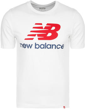 New Balance Essentials Stacked Logo Tee white