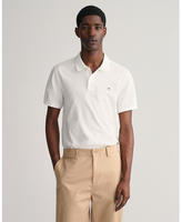 Gant Poloshirt "REG SHIELD SS PIQUE POLO" mit Logo und Flachstrickkragen 100%