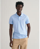 Gant Poloshirt "REG SHIELD SS PIQUE POLO" mit Logo und Flachstrickkragen 100%