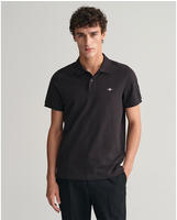 Gant Poloshirt "REG SHIELD SS PIQUE POLO" mit Logo und Flachstrickkragen 100%
