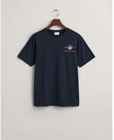 Gant Regular Archive Shield Emb T-Shirt Marineblau Herren