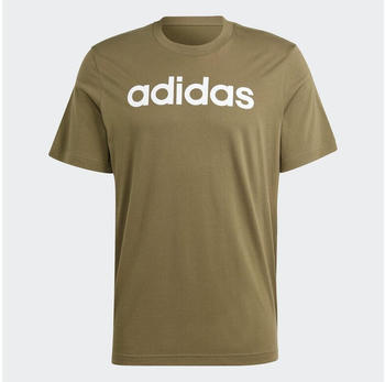 Adidas Essentials Embroidered Linear Logo T-Shirt olive strata (IC9280)