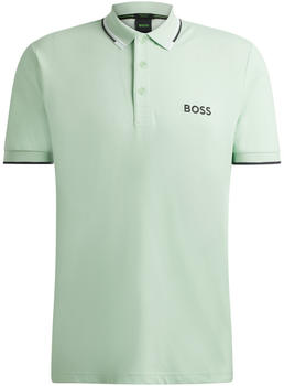 Hugo Boss Poloshirt aus Baumwoll-Mix mit kontrastfarbenen Logos (50469102) grün