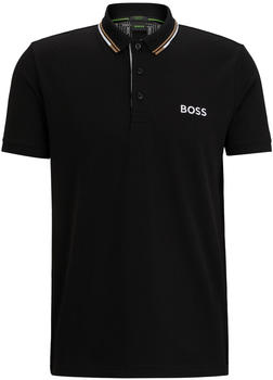 Hugo Boss Poloshirt aus Baumwoll-Mix mit kontrastfarbenen Logos (50469102) schwarz