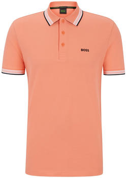 Hugo Boss Poloshirt aus Bio-Baumwolle mit kontrastfarbenen Logo-Details (50469055) orange