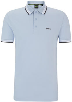 Hugo Boss Poloshirt aus Bio-Baumwolle mit kontrastfarbenen Logo-Details (50469055) blau