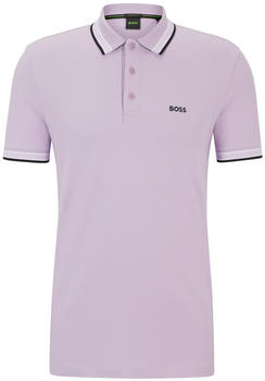 Hugo Boss Poloshirt aus Bio-Baumwolle mit kontrastfarbenen Logo-Details (50469055) lila