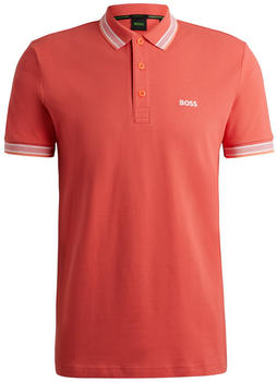 Hugo Boss Poloshirt aus Bio-Baumwolle mit kontrastfarbenen Logo-Details (50469055) rot