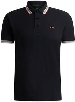 Hugo Boss Poloshirt aus Bio-Baumwolle mit kontrastfarbenen Logo-Details (50469055) schwarz