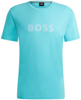 Hugo Boss T-Shirt aus Bio-Baumwolle mit großem Logo (50503276) türkis