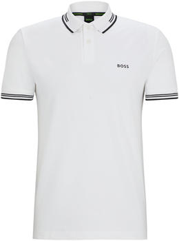 Hugo Boss Slim-Fit Poloshirt aus Stretch-Baumwolle mit Branding (50506193) wei&szlig;