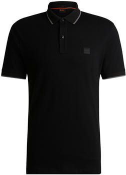 Hugo Boss Slim-Fit Poloshirt aus Stretch-Baumwolle mit Logo-Aufnäher (50507699) schwarz
