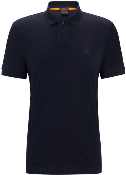 Hugo Boss Slim-Fit Poloshirt aus Stretch-Baumwolle mit Logo-Aufnäher (50507803) blau