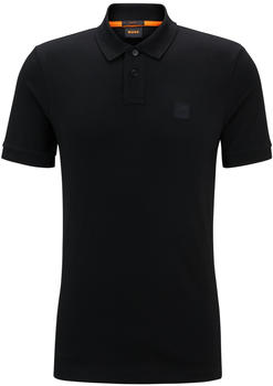 Hugo Boss Slim-Fit Poloshirt aus Stretch-Baumwolle mit Logo-Aufnäher (50507803) schwarz