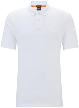 Hugo Boss Slim-Fit Poloshirt aus Stretch-Baumwolle mit Logo-Aufnäher (50507803) weiß