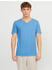 Jack & Jones Split Neck Slim Fit Short Sleeve T-Shirt (12164972) pacific coast