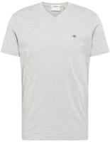 Gant 2003186-093-S, Gant Shield Short Sleeve V Neck T-shirt Grau S Mann Grey...