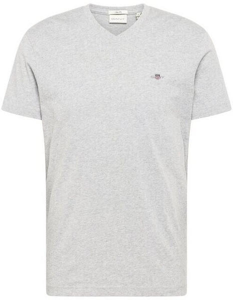 GANT Slim Fit Shield T-Shirt mit V-Ausschnitt (2003186) grey melange
