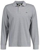 Gant Poloshirt "REG SHIELD LS PIQUE RUGGER" mit Logotickerei auf der Brust