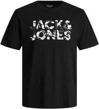 Jack & Jones Jeff Corp Logo Short Sleeve O Neck T-Shirt (12250683) black/detail flower