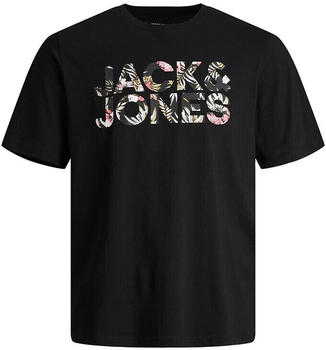 Jack & Jones Jeff Corp Logo Short Sleeve O Neck T-Shirt (12250683) carbon/detail flower