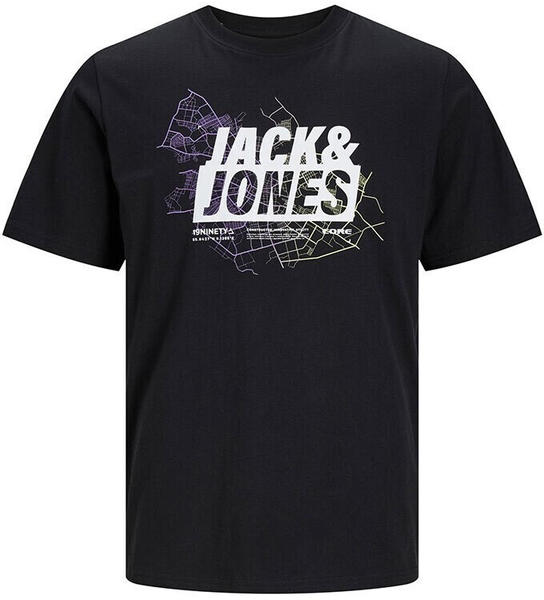 Jack & Jones Map Logo Short Sleeve T-Shirt (12252376) black